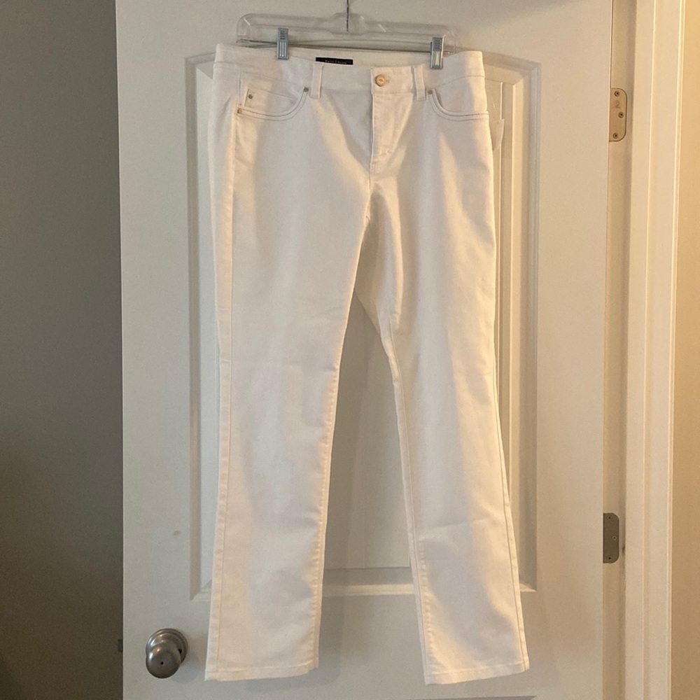 White House Black Market white denim